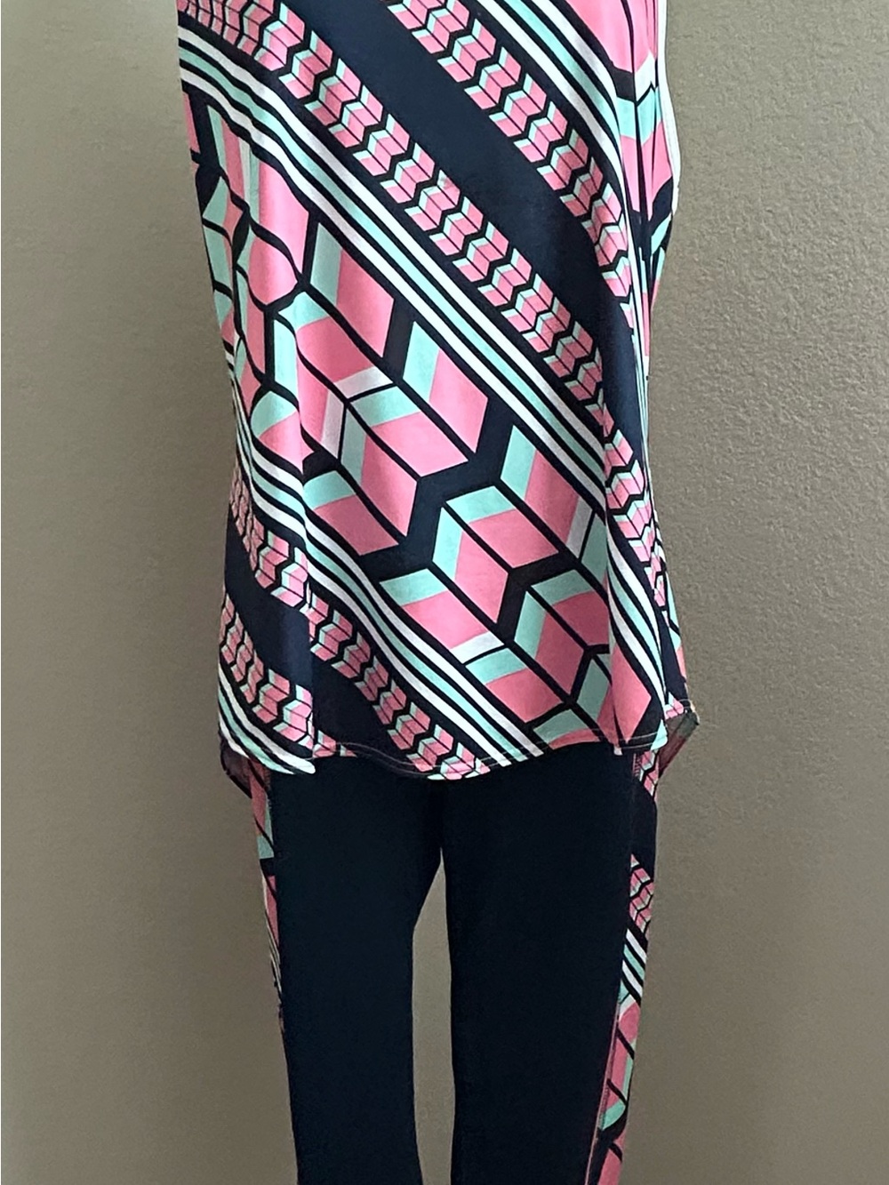 Fila Pink & Teal Geometric Pant (top matches)